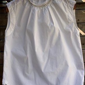 NE Quittezpas Embellished High Collar Shirt